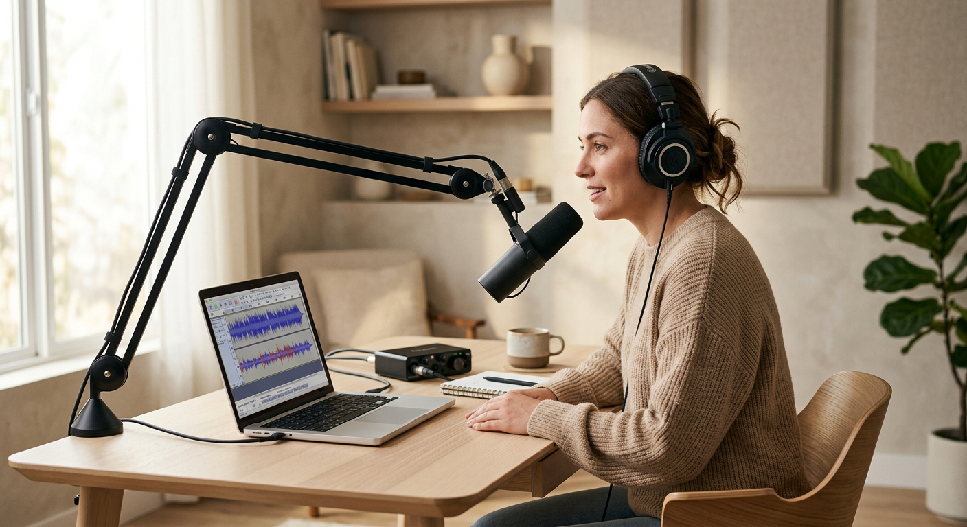 Podcast recording setup